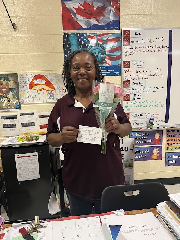 Mme. Rachel Metellus in her classroom